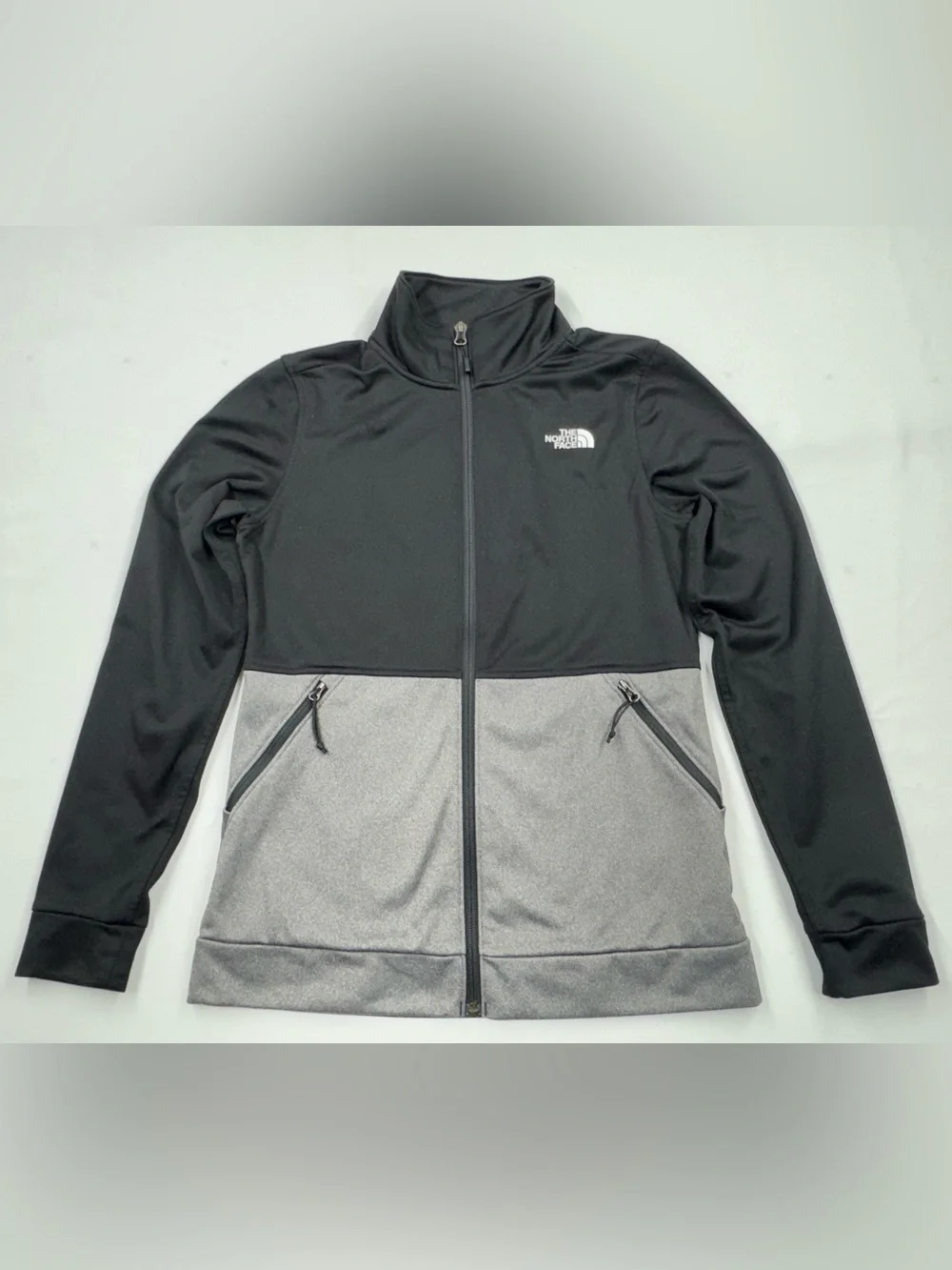 The North Face Cinder 100wt Fleece Jacket Women’s Small Black Gray Full Zip